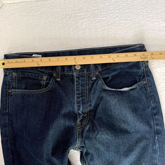 Levi's 505 Straight Leg Regular Fit Mens 34x34 Blue Jeans Denim Pants - Picture 10 of 10